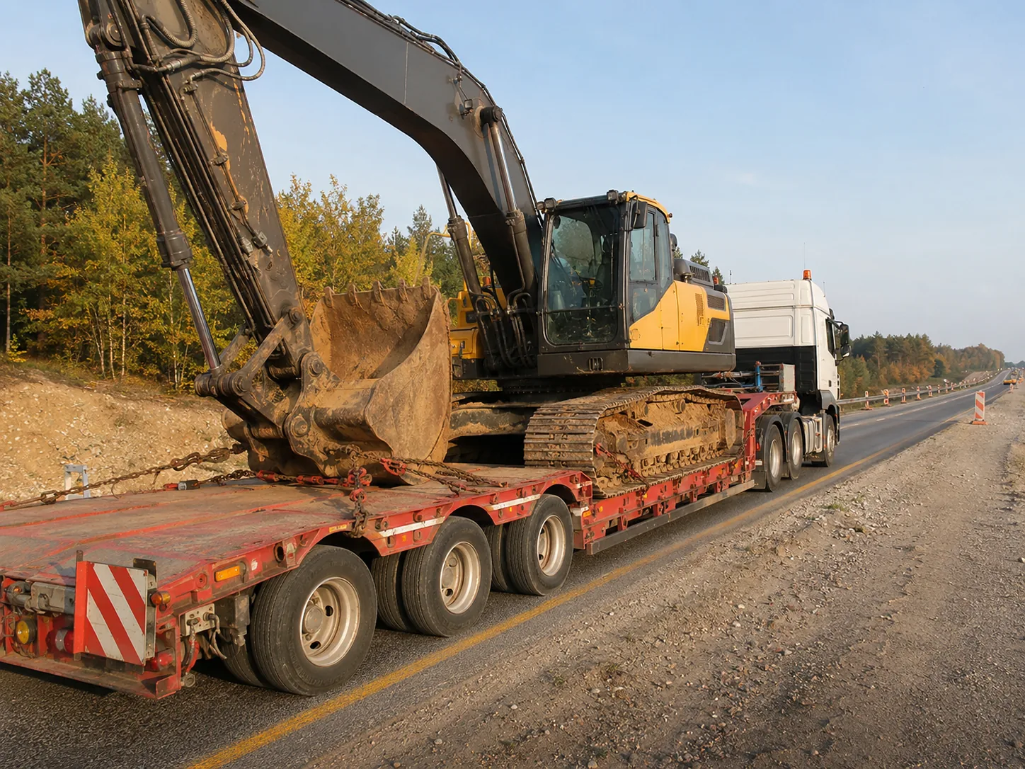excavator transport
