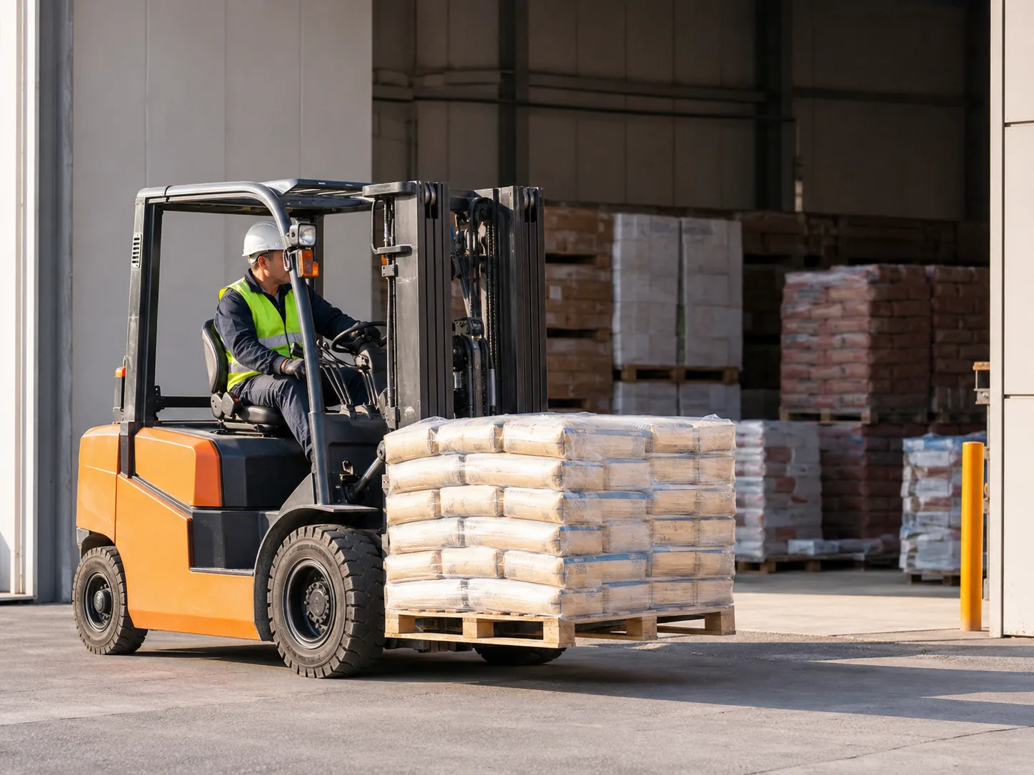 Warehouse forklift handling