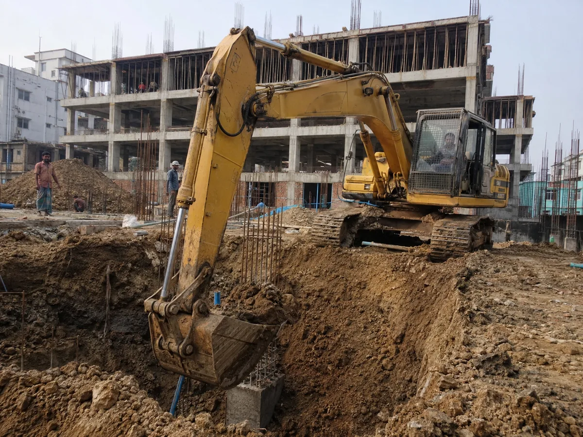 ফাউন্ডেশন ট্রেঞ্চ খনন - RentCTG.com বাংলাদেশ ইকুইপমেন্ট ভাড়া ছবি 2
